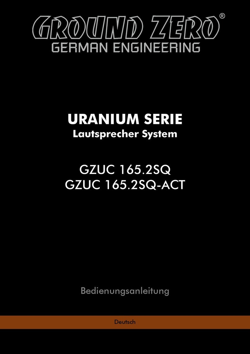 Ground Zero URANIUM Series owner's manual