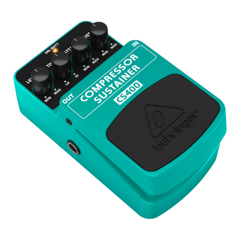 Behringer COMPRESSOR SUSTAINER CS400 manual