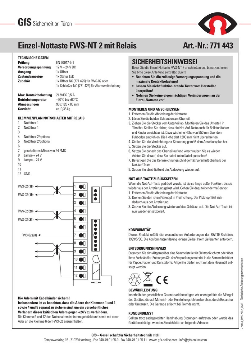 GFS FWS-NT 2 manual