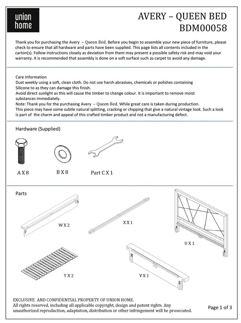 Union Home Avery BDM00058 User manual