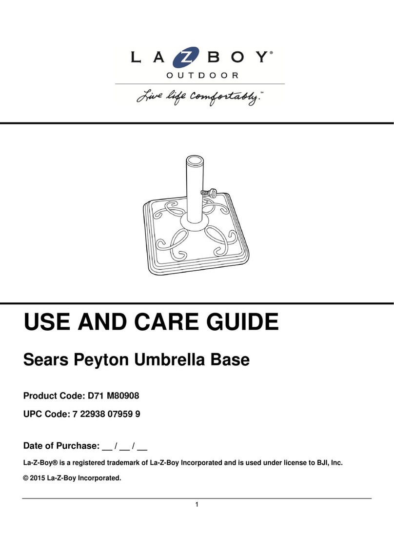 LAZBOY D71 M80908 Use and care guide