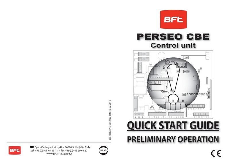 BFT PERSEO CBE quick start guide