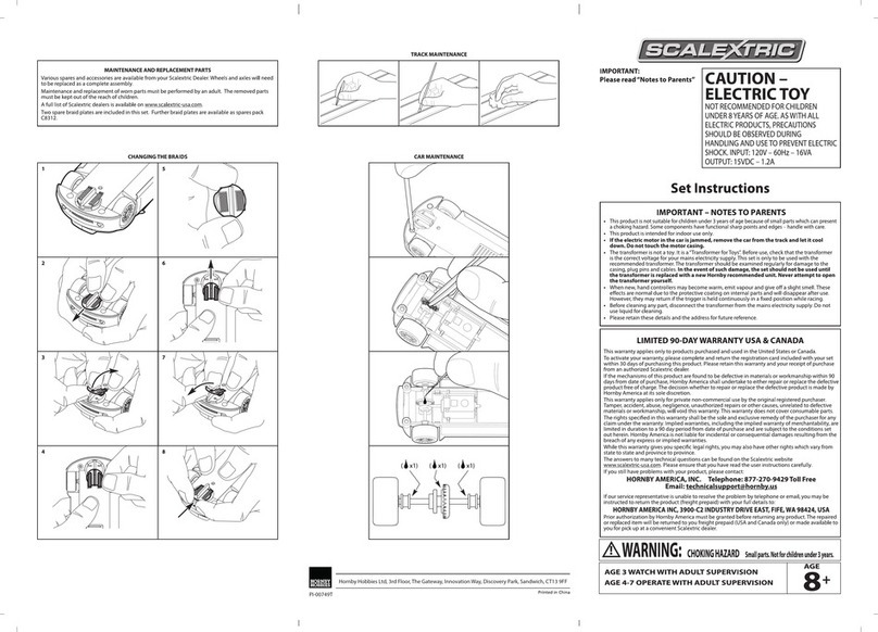 Hornby Hobbies SCALEXTRIC Set Instructions Hornby Hobbies SCALEXTRIC Set Instructions