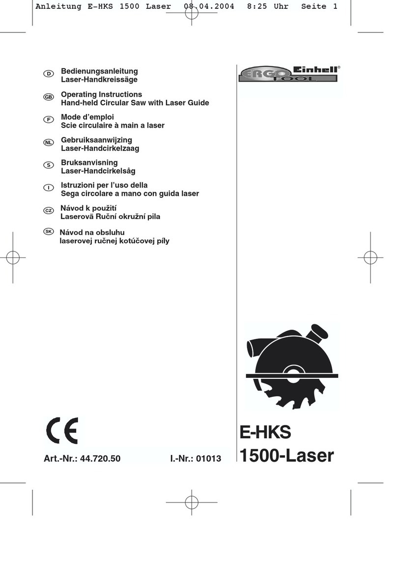 EINHELL ERGOTOOL E-HKS 1500-Laser operating instructions