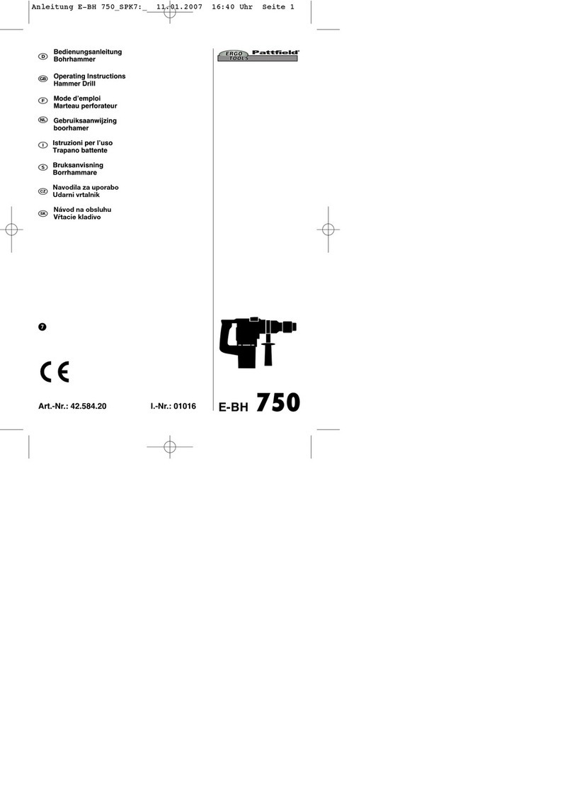 Pattfield Ergo Tools E-BH 750 operating instructions