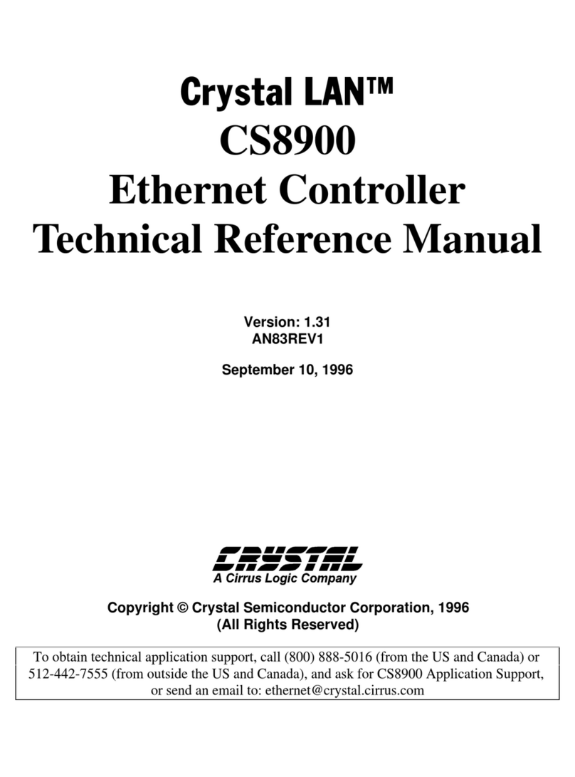 Cirrus Logic CRYSTAL LAN CS890 Technical reference manual Cirrus Logic CRYSTAL LAN CS890 Technical reference manual