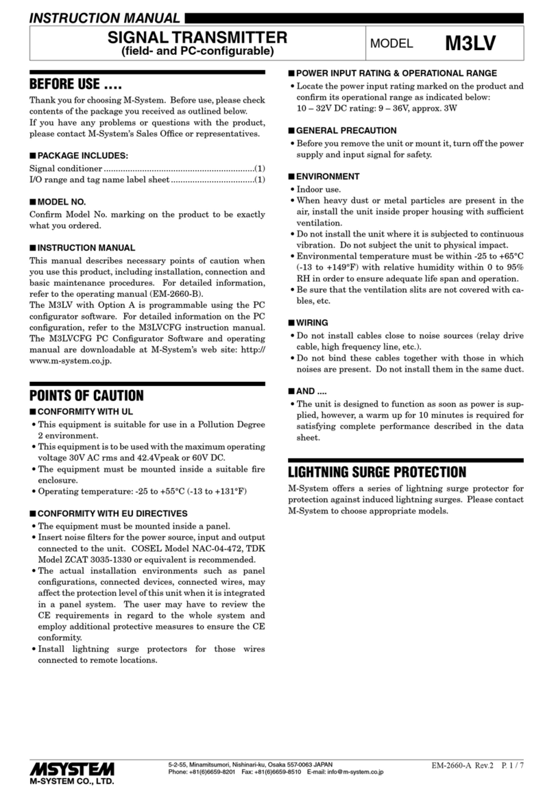 M-system M3LV User manual