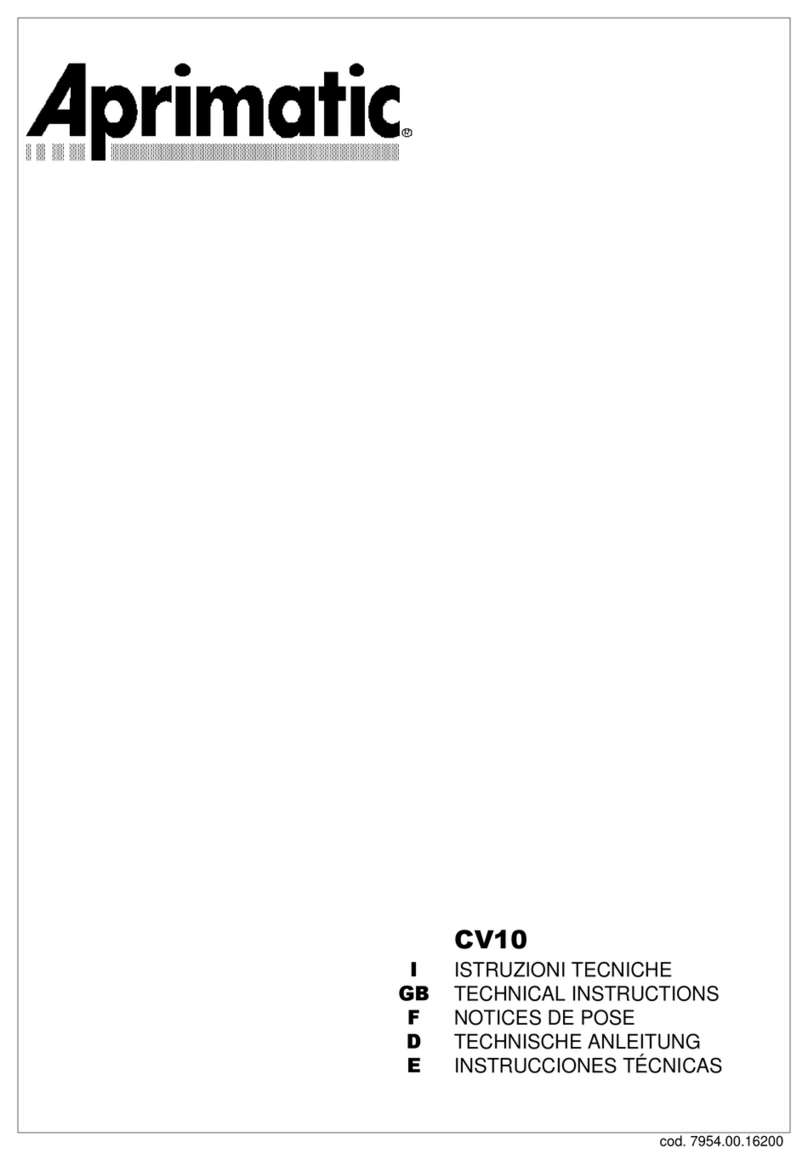 Aprimatic CV10 Technical instructions