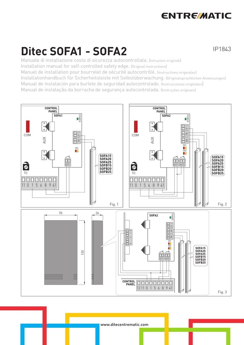 Entrematic Ditec SOFA1 installation manual