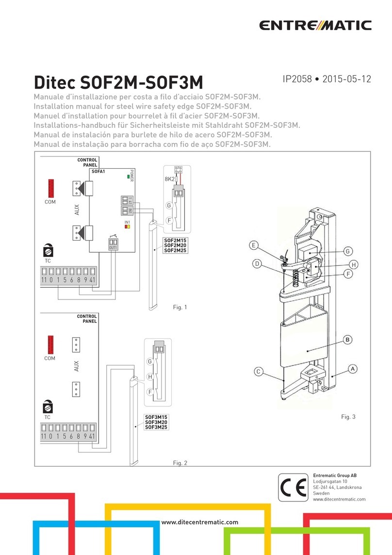 Entrematic Ditec SOF2M installation manual Entrematic Ditec SOF2M installation manual
