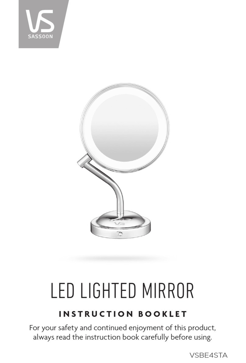 VS Sassoon LED LIGHTED MIRROR User manual