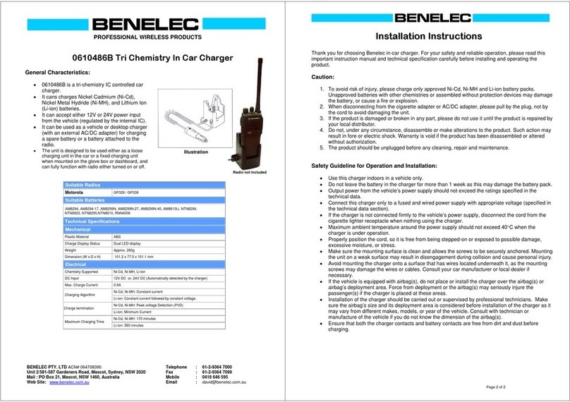 Benelec 0610486B installation instructions