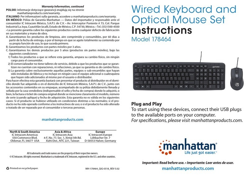 Manhattan 178464 instructions