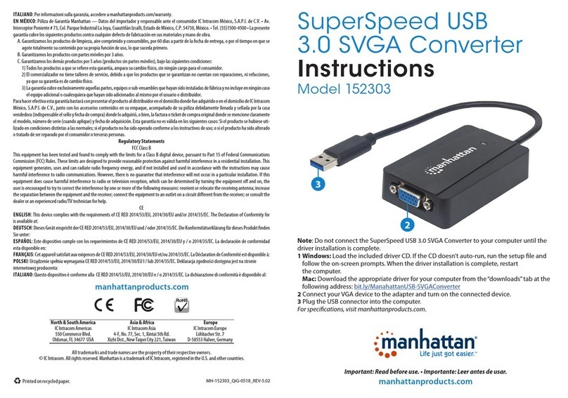 Manhattan 152303 User manual