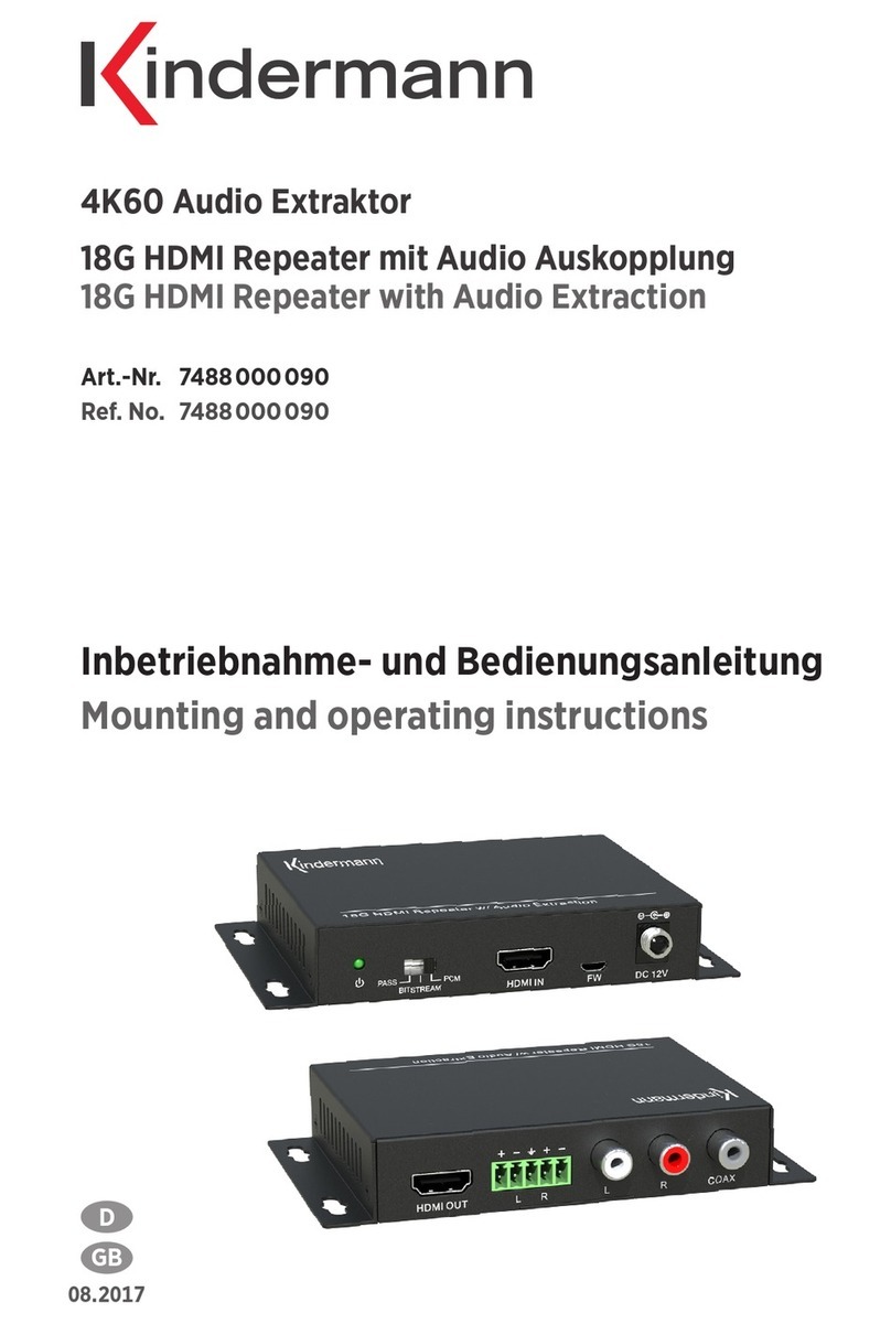 Kindermann 4K60 Audio Extraktor Service manual