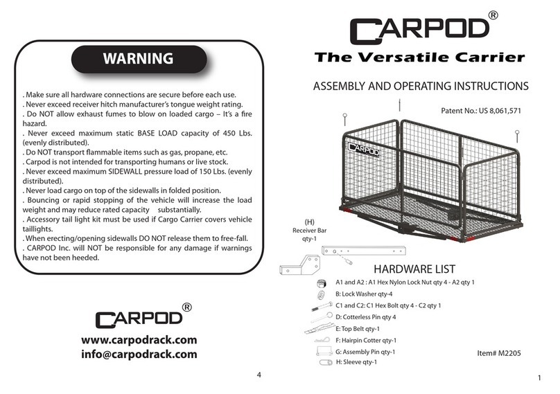 CARPOD M2205 Assembly and operating instructions CARPOD M2205 Assembly and operating instructions