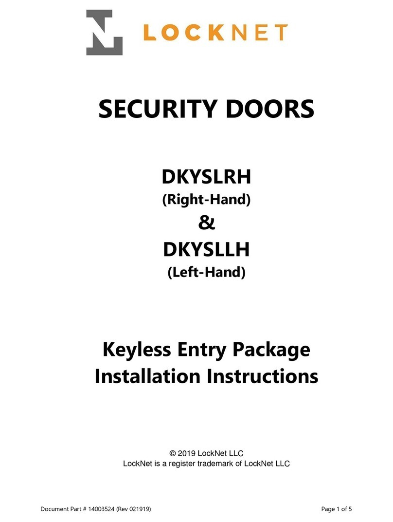 LockNet DKYSLRH installation instructions