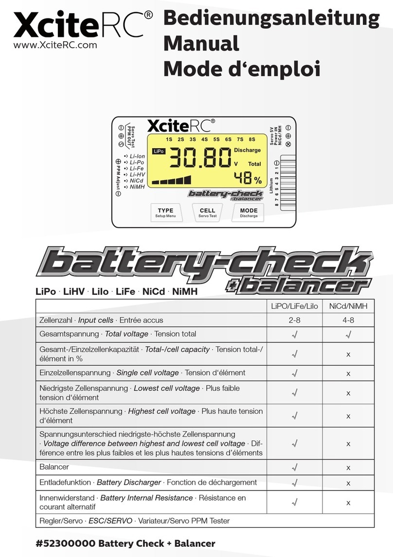 XciteRC Battery Check + Balancer Series manual
