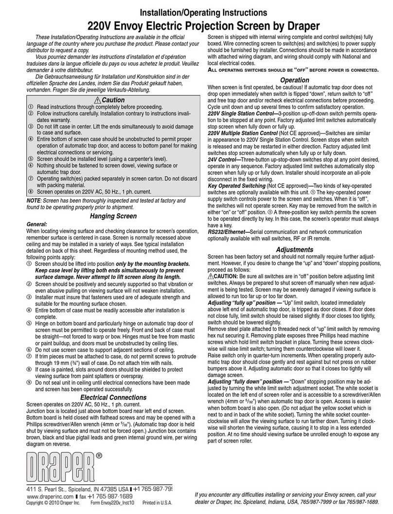 Draper 220V Envoy Manual