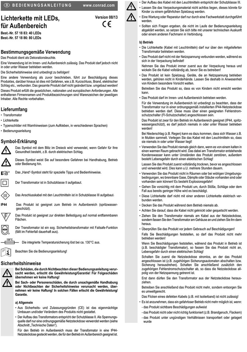 Conrad Fairy Lights Series operating instructions
