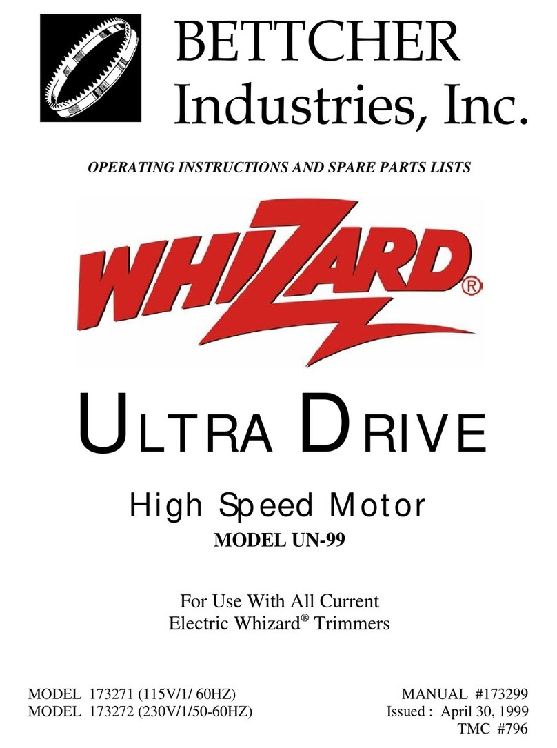 Bettcher Ultra Drive UN-99 Operating instructions and spare parts lists