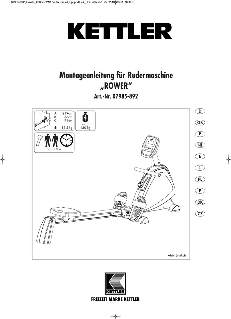 Kettler ROWER Assembly instructions