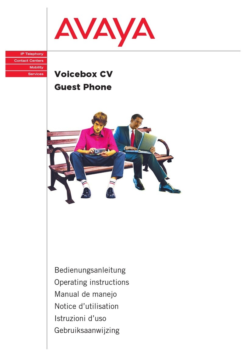 Avaya Voicebox CV operating instructions