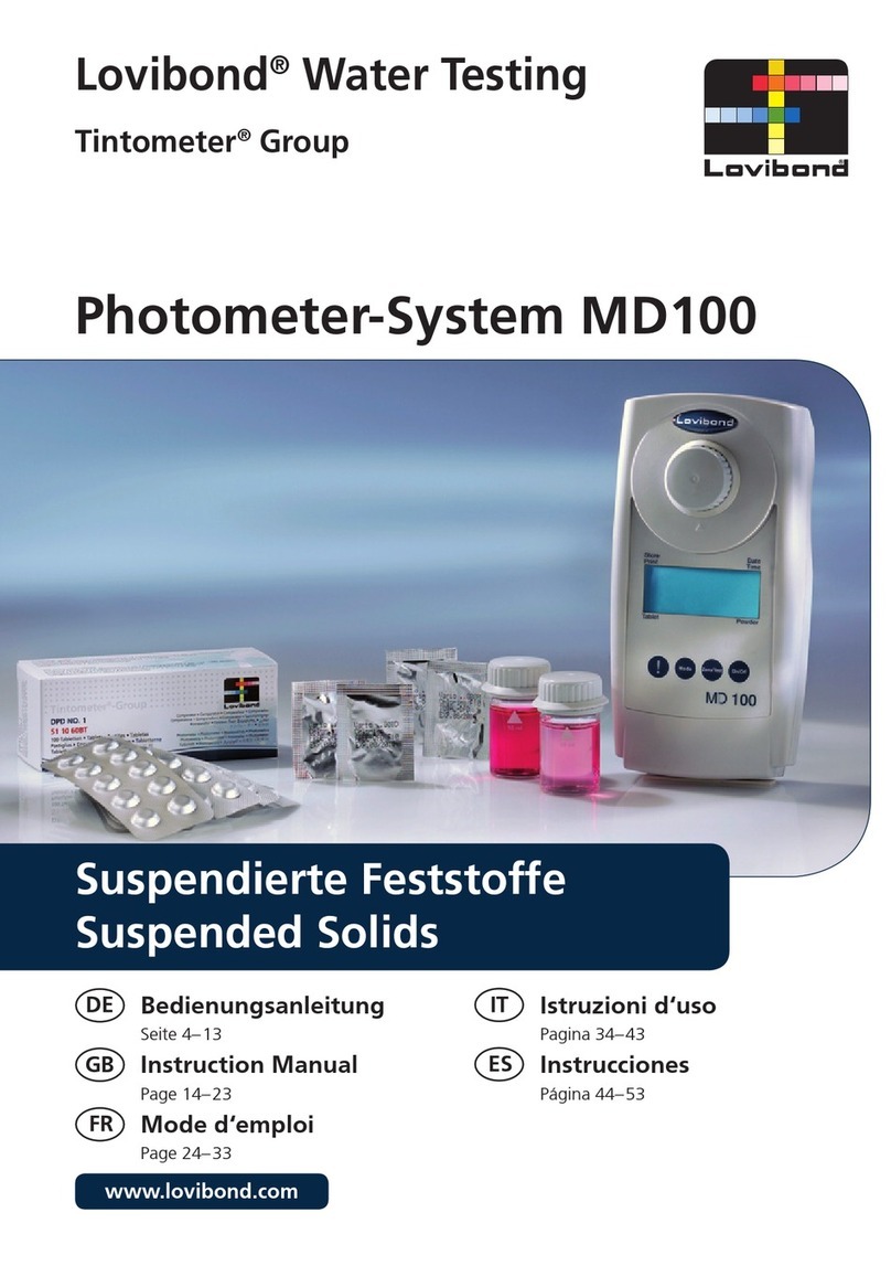 Tintometer Lovibond MD100 instruction manual