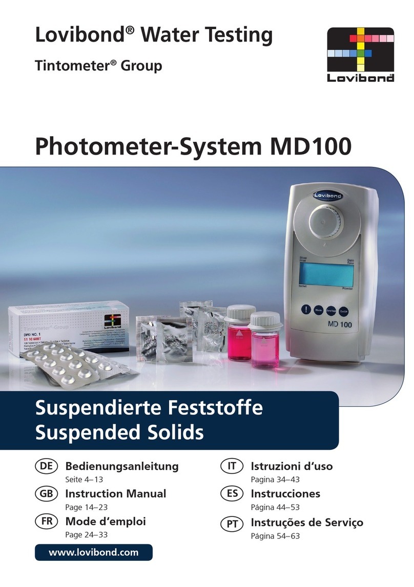 Tintometer Lovibond MD100 instruction manual