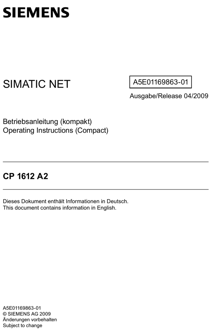 Siemens CP 1612 A2 operating instructions