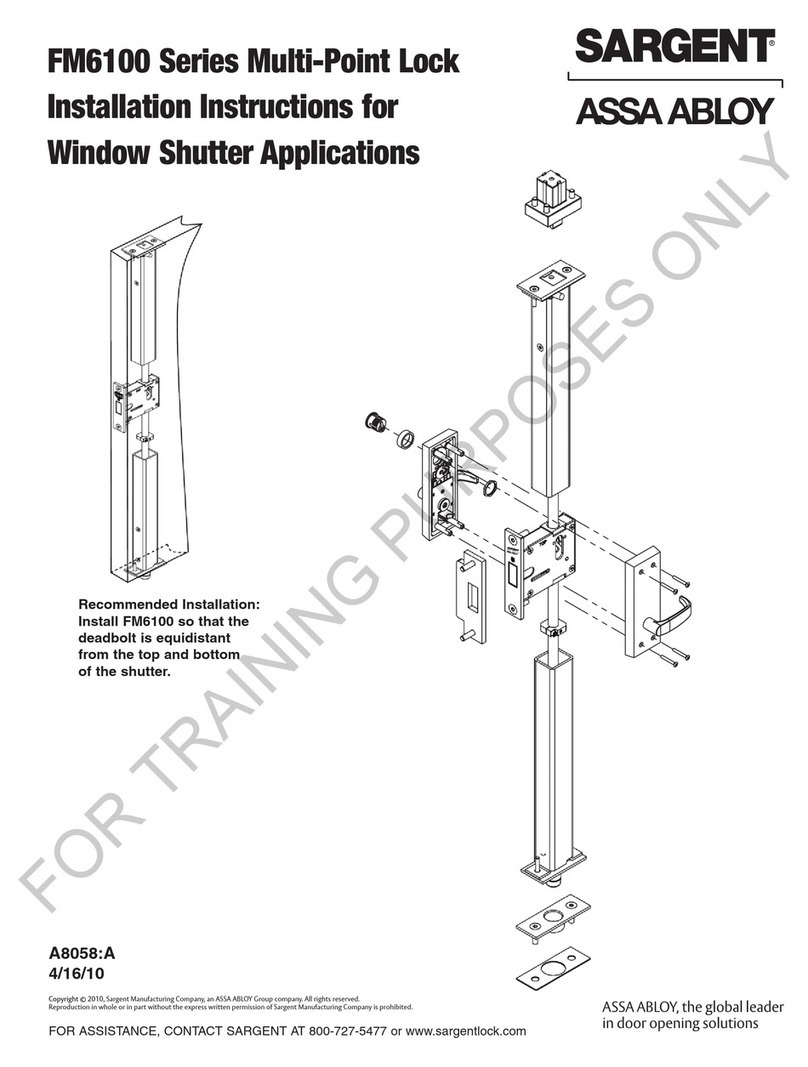 Assa Abloy Sargent FM6100 Series User manual