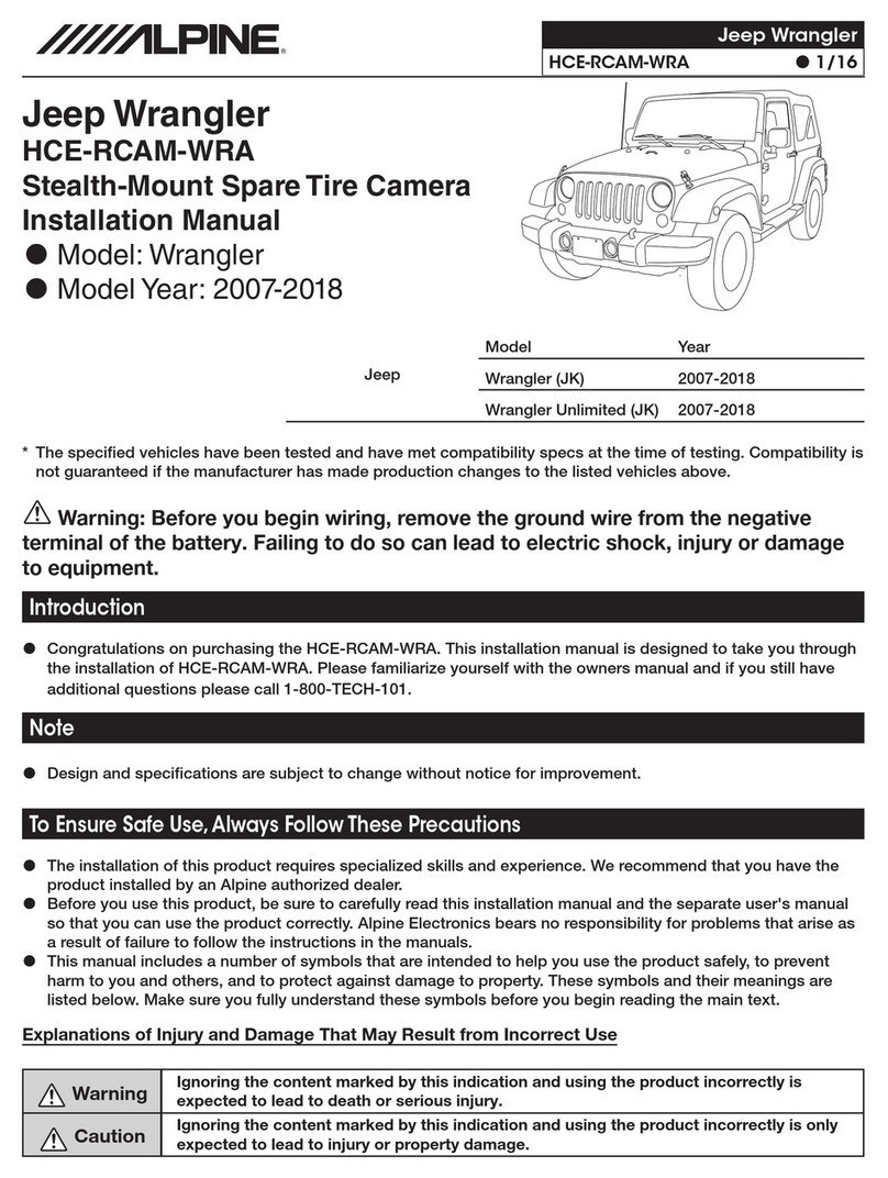 Alpine HCE-RCAM-WRA installation manual