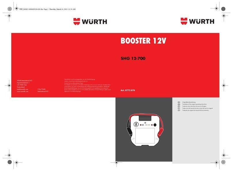 Würth SHG 12-700 Translation of the original operating instructions