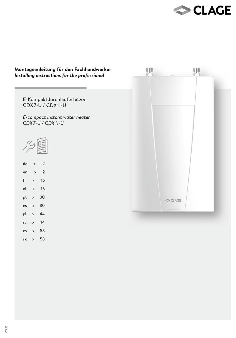 clage BASITRONIC CDX 7-U Instruction Manual clage BASITRONIC CDX 7-U Instruction Manual