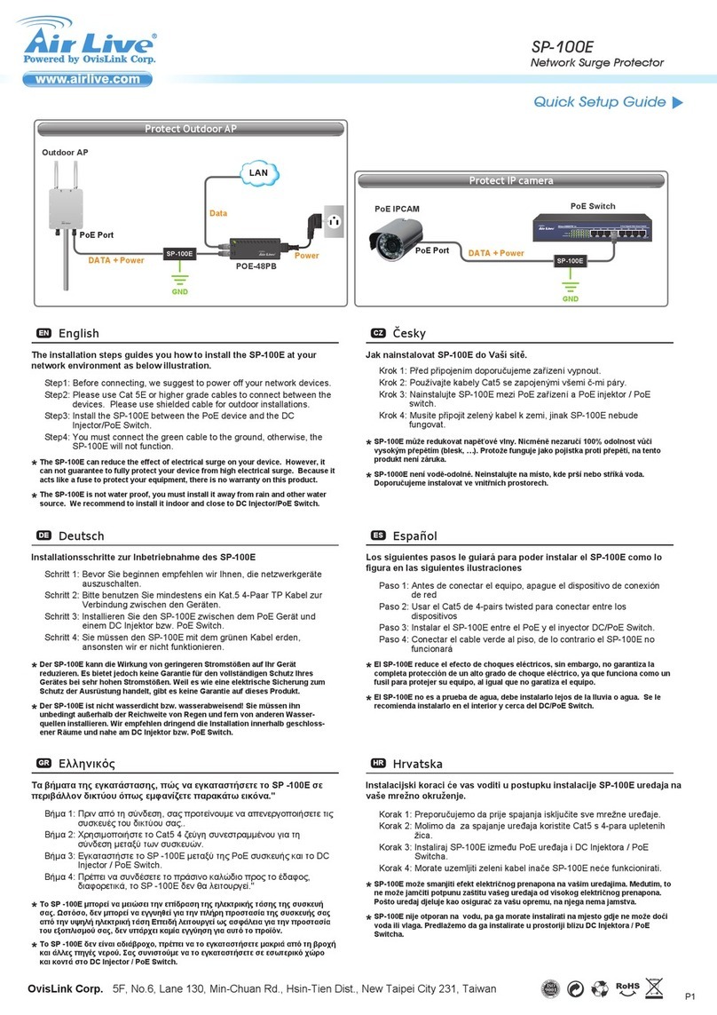 AirLive SP-100E User manual