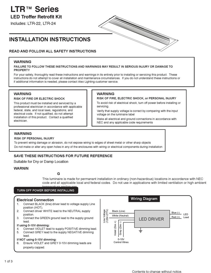 Warehouse-lighting LTR Series installation instructions