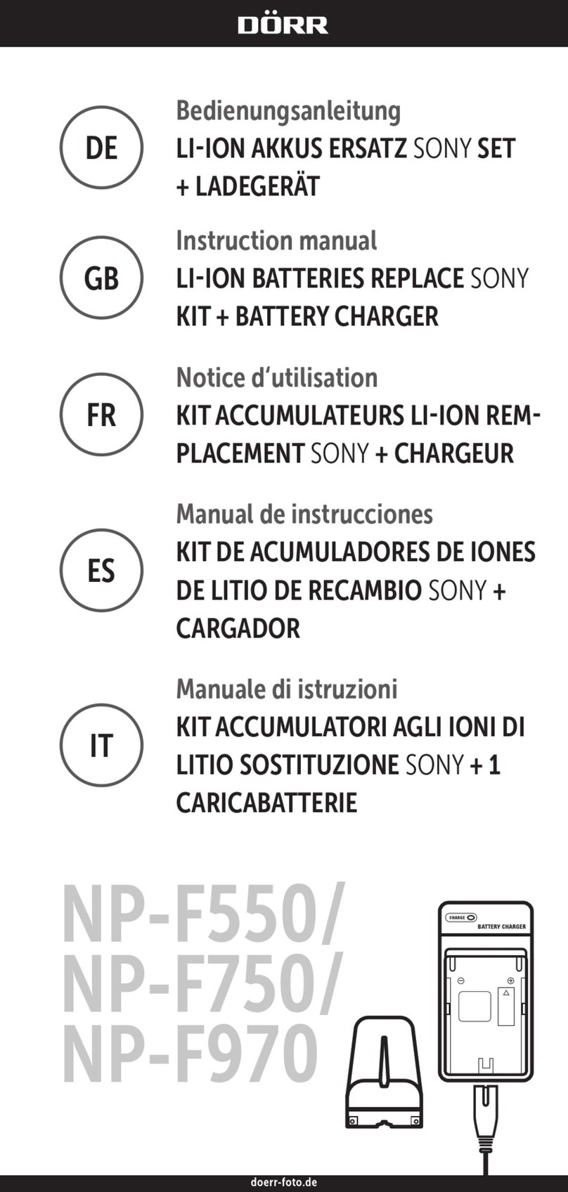 Dorr NP-F550 User manual