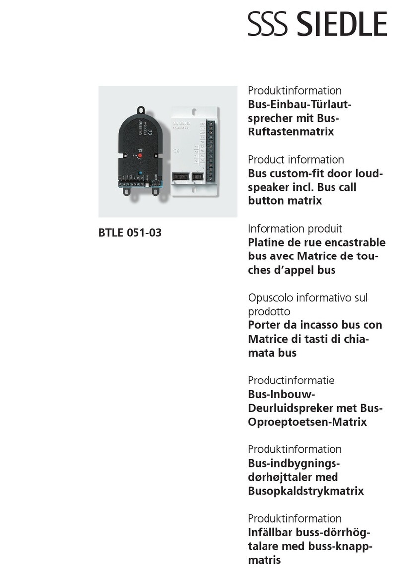 SSS Siedle BTLE 051-03 Product information