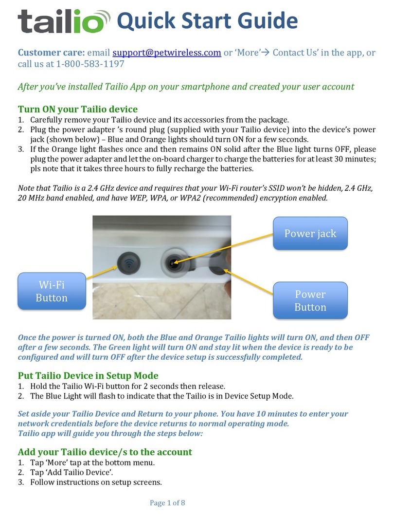 Tailio Tailio quick start guide