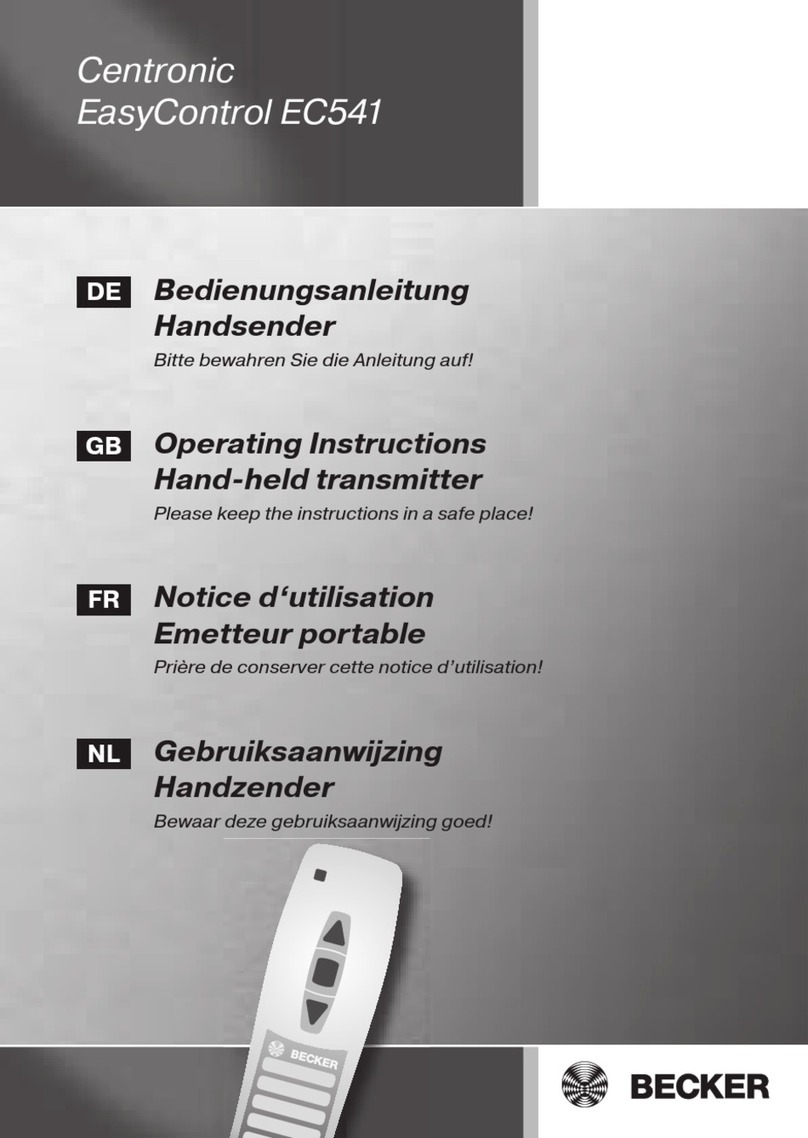 Centronic EasyControl EC541 operating instructions