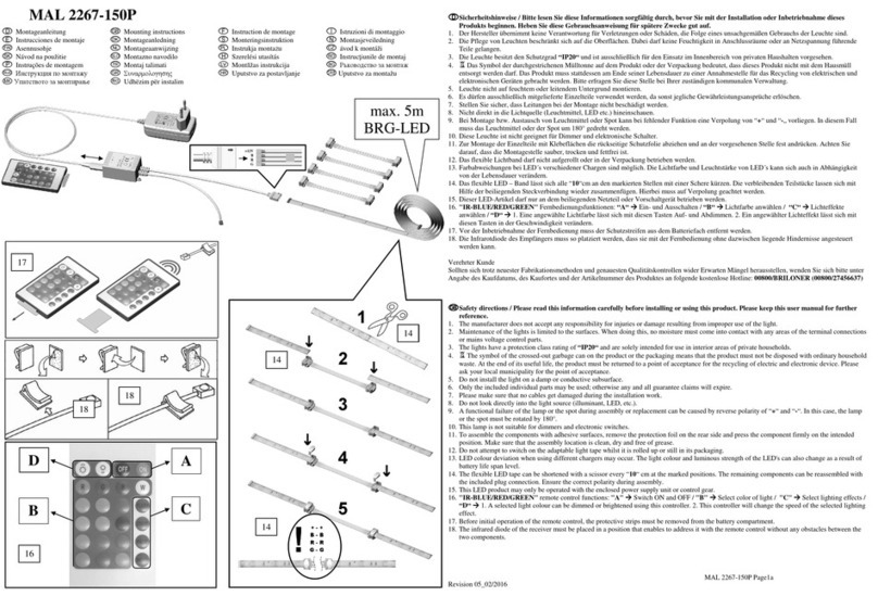 Briloner MAL 2267-150P Mounting instructions