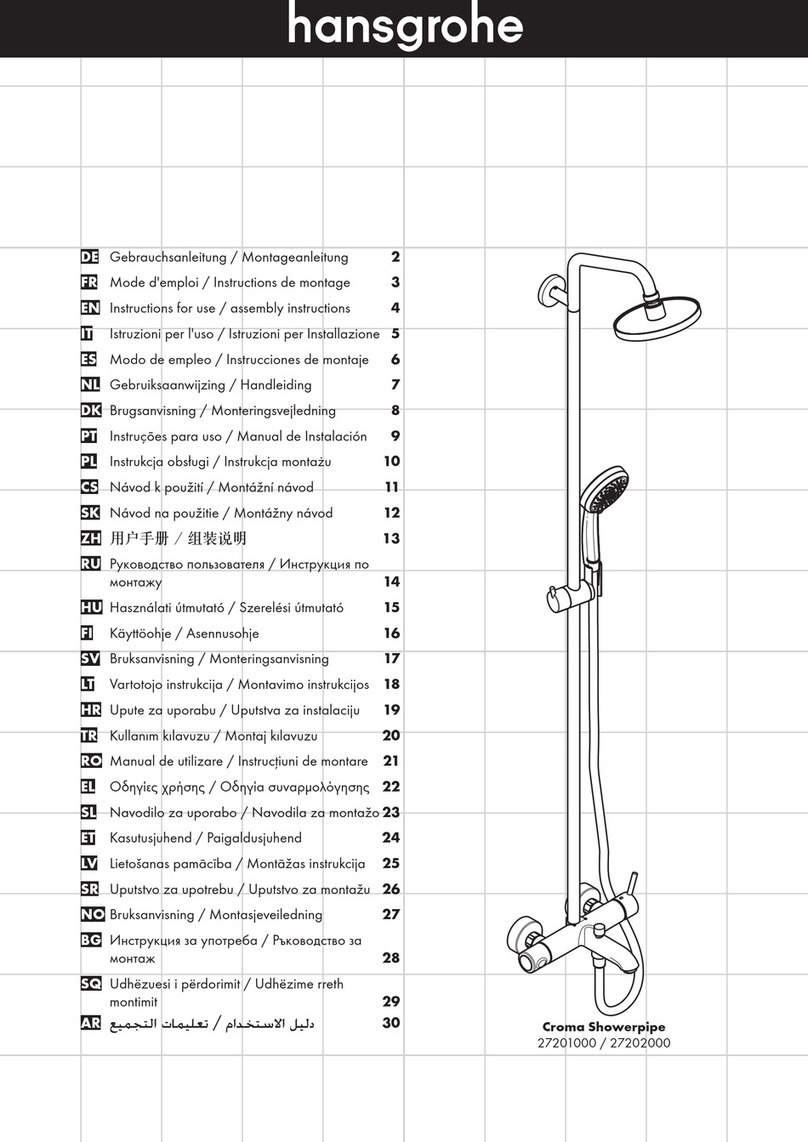 Hans Grohe Croma Showerpipe 27202000 Instructions for use/assembly instructions