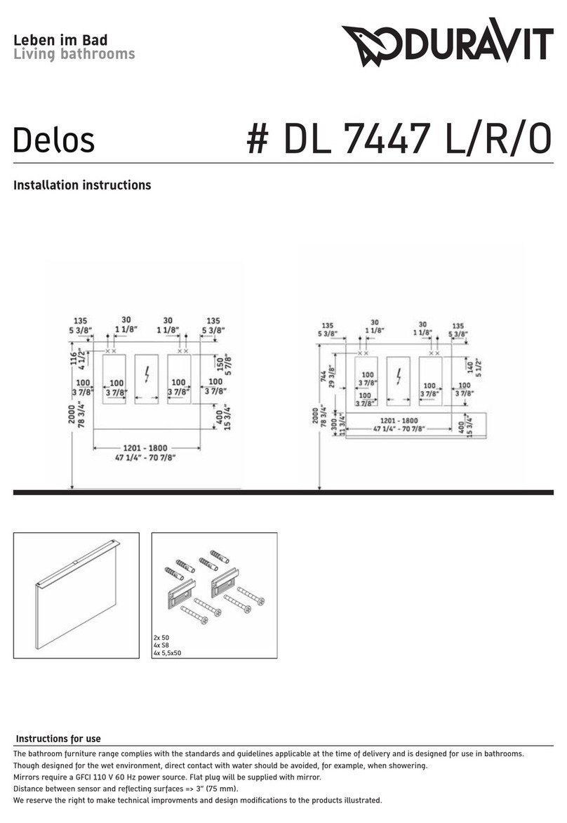 DURAVIT Delos DL 7447 L User manual DURAVIT Delos DL 7447 L User manual
