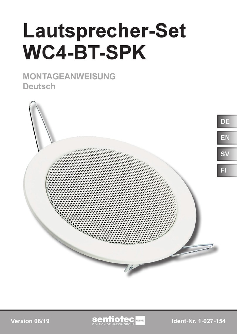 Sentiotec WC4-BT-SPK Instructions for installation and use
