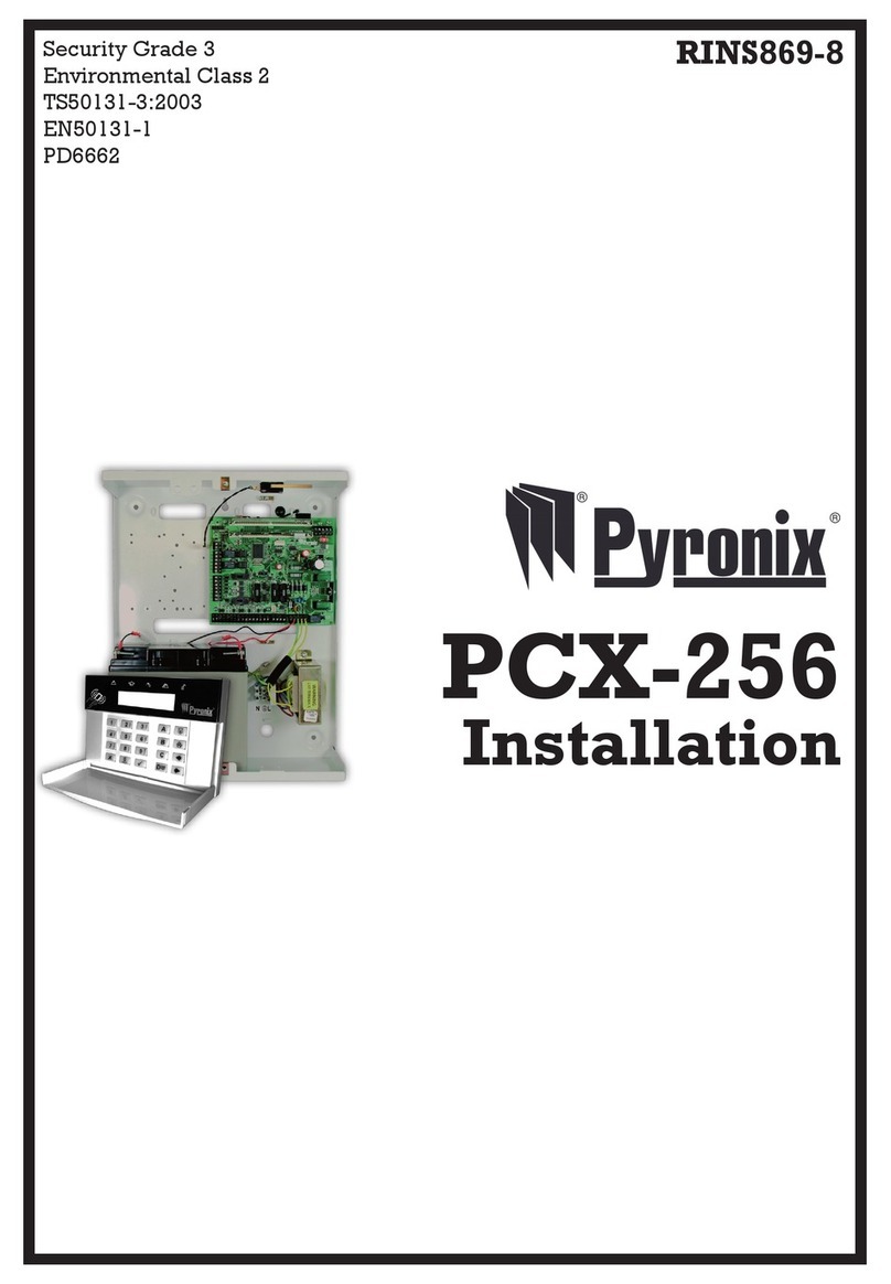 Pyronix PCX 256 User manual