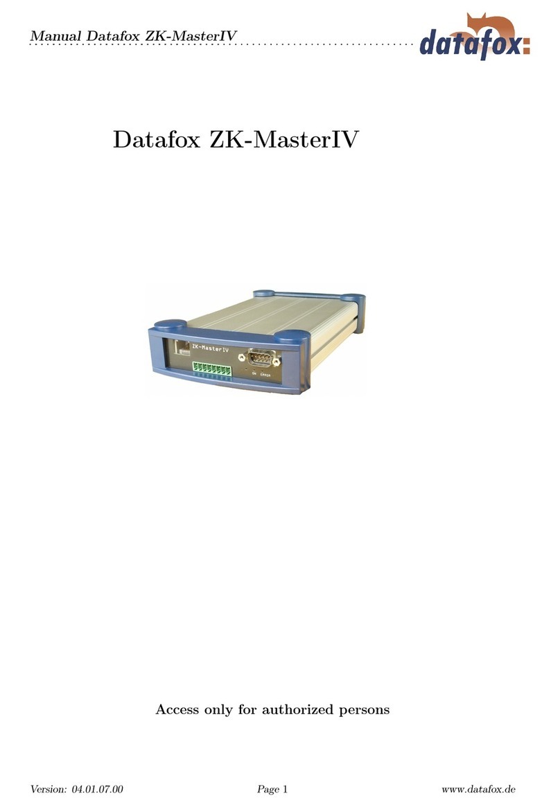 Datafox ZK-MasterIV User manual