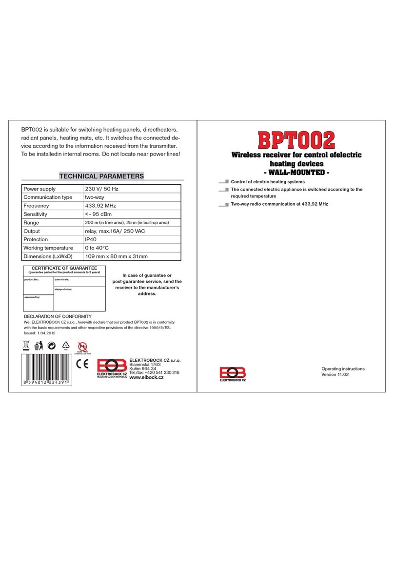 ELEKTROBOCK BPT002 operating instructions