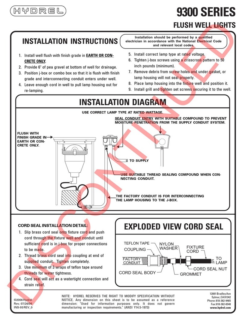 Hydrel 9300 Series User manual