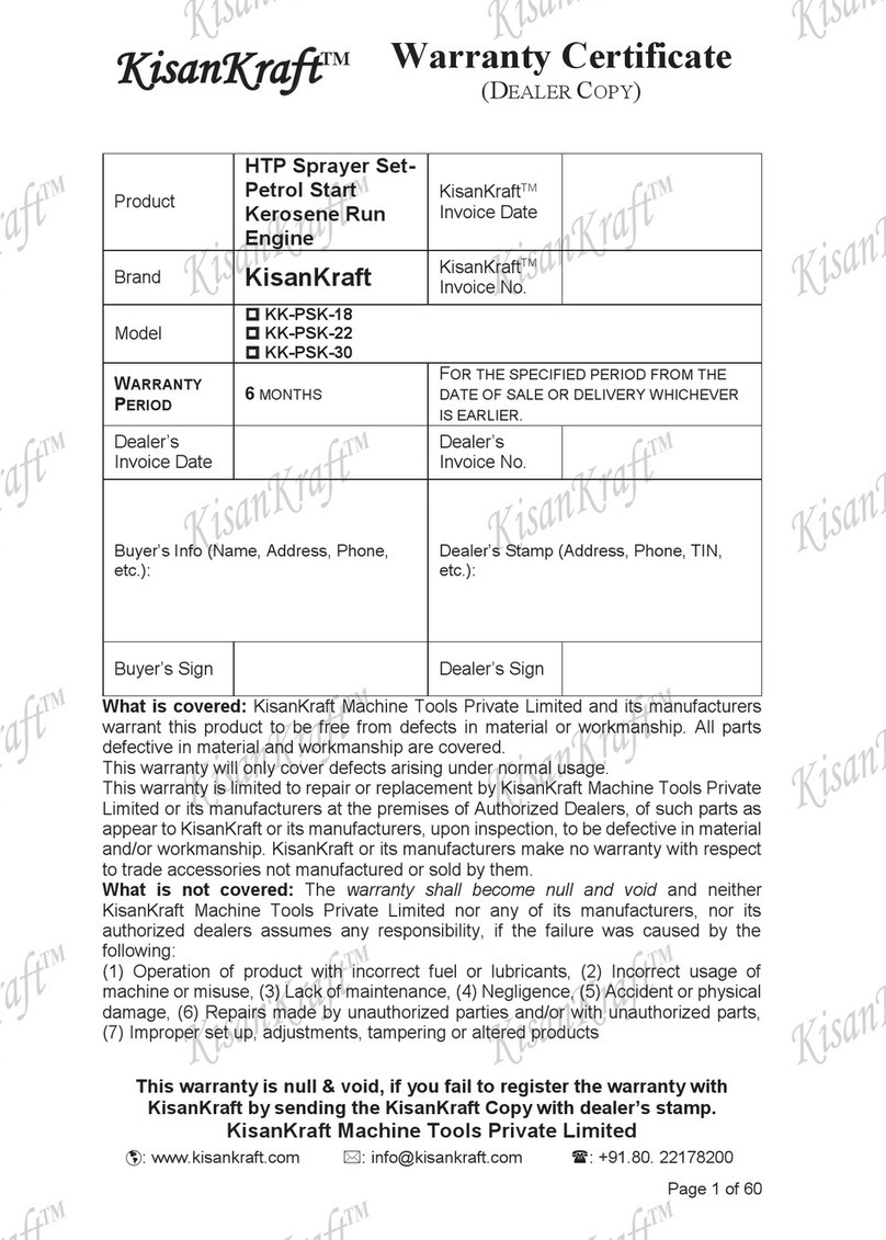 KISANKRAFT KK-PSK-18 Operation manual