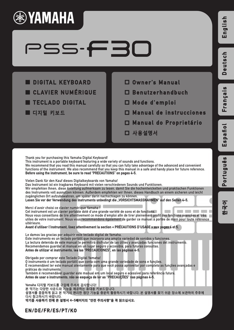 Yamaha PSS-F30 owner's manual